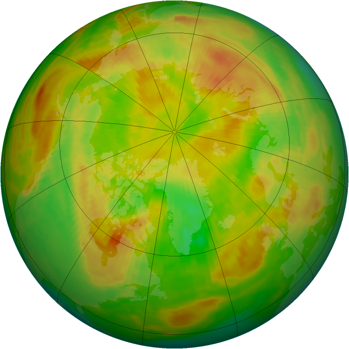 Arctic ozone map for 05 June 1987